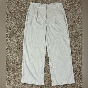 Women’s Old Navy cream herringbone wide leg Taylor trousers large petite